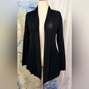 LOLO Black Women's Cardigan moonbeam design long sleeve witch Boho chic goth